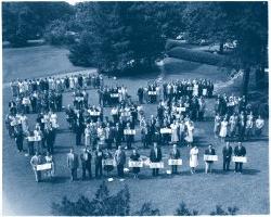 Aerial photo of the class of 1966